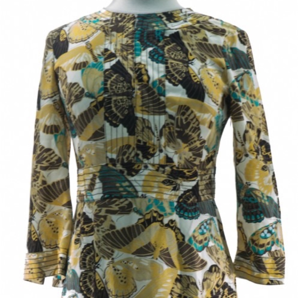 Tory Burch Women's Butterfly Silk Tunic Blouse